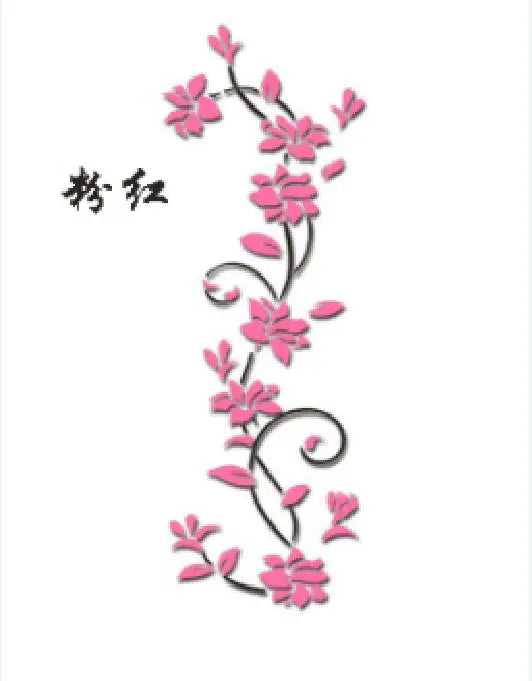 Fast 3D Romantic Rose Flower Wall Sticker Removable Home decor Decal Room Vinyl