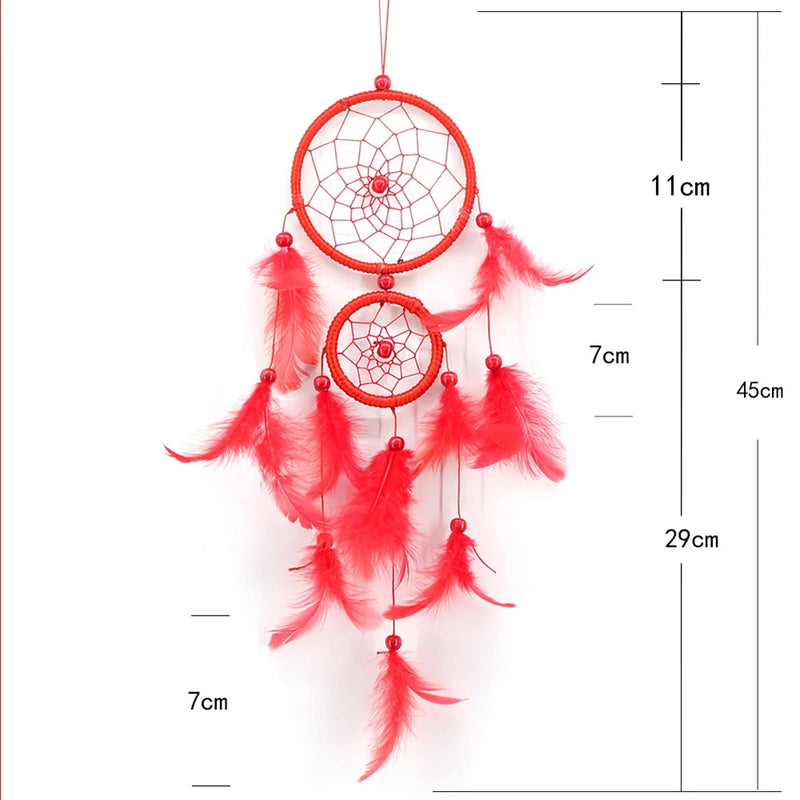 Feather Dream Catcher Indian Style Wall Hanging Wind Chimes For Car Ornaments Room Decor with Rattan Bead Dreamcatchers
