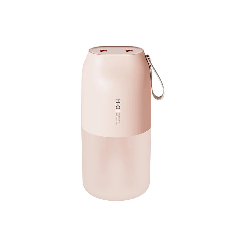USB Rechargeable Portable Double Mist Air Humidifier 300ml Cold Mist Diffuser 2000mAh Car Air Purifier USB Mini Air Freshener