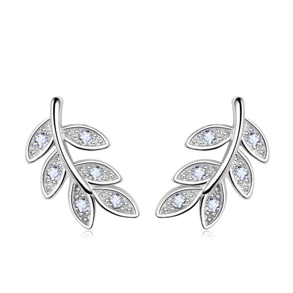 Luxury 925 Sterling Silver Leaf Small Earrings For Women High Quality Fine Jewelry  Novelties 2023 Trend To Sell