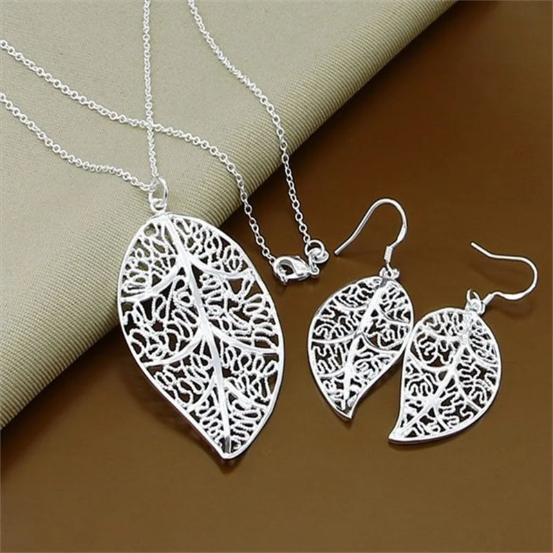Fine Jewelry Set 925 Sterling Silver Sideways Snake Chain Bracelet Necklace Sets For Women Men Fashion Charm Jewelry Gift