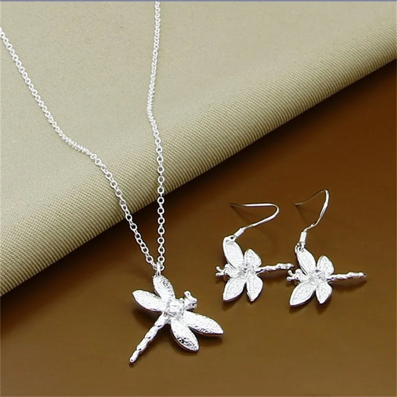 Fine Jewelry Set 925 Sterling Silver Sideways Snake Chain Bracelet Necklace Sets For Women Men Fashion Charm Jewelry Gift