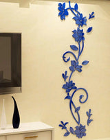 Fast 3D Romantic Rose Flower Wall Sticker Removable Home decor Decal Room Vinyl