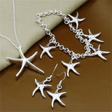 Fine Jewelry Set 925 Sterling Silver Sideways Snake Chain Bracelet Necklace Sets For Women Men Fashion Charm Jewelry Gift