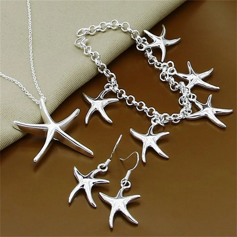 Fine Jewelry Set 925 Sterling Silver Sideways Snake Chain Bracelet Necklace Sets For Women Men Fashion Charm Jewelry Gift