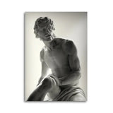 Black and White Man Lady Muscle Sculpture Canvas Painting Nude Posters and Prints Wall Art Pictures for Living Room Home Decor