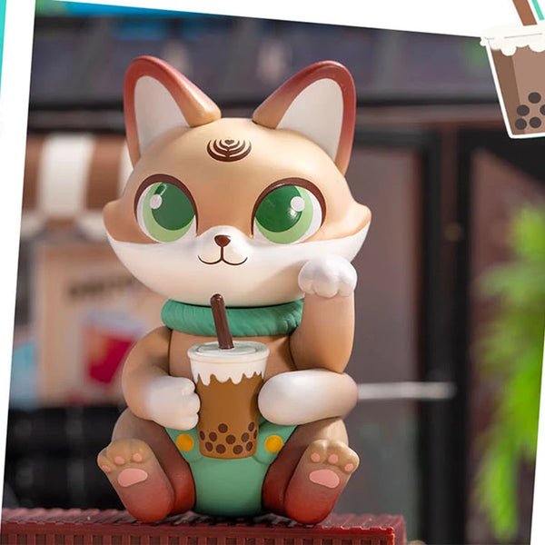 Anime New Cassy Cat Drinks Series Mystery Box Anime Original Figure Collection Model Desktop Ornaments Doll Toys
