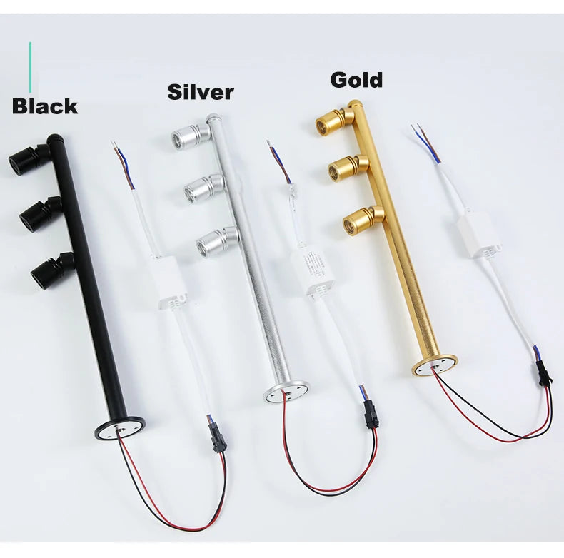 Led Showcase Light 3W Adjustable Spotlights Exhibition DC12V Mini 20/30CM Jewelry Display Lamp For Diamond Store AC85-265V