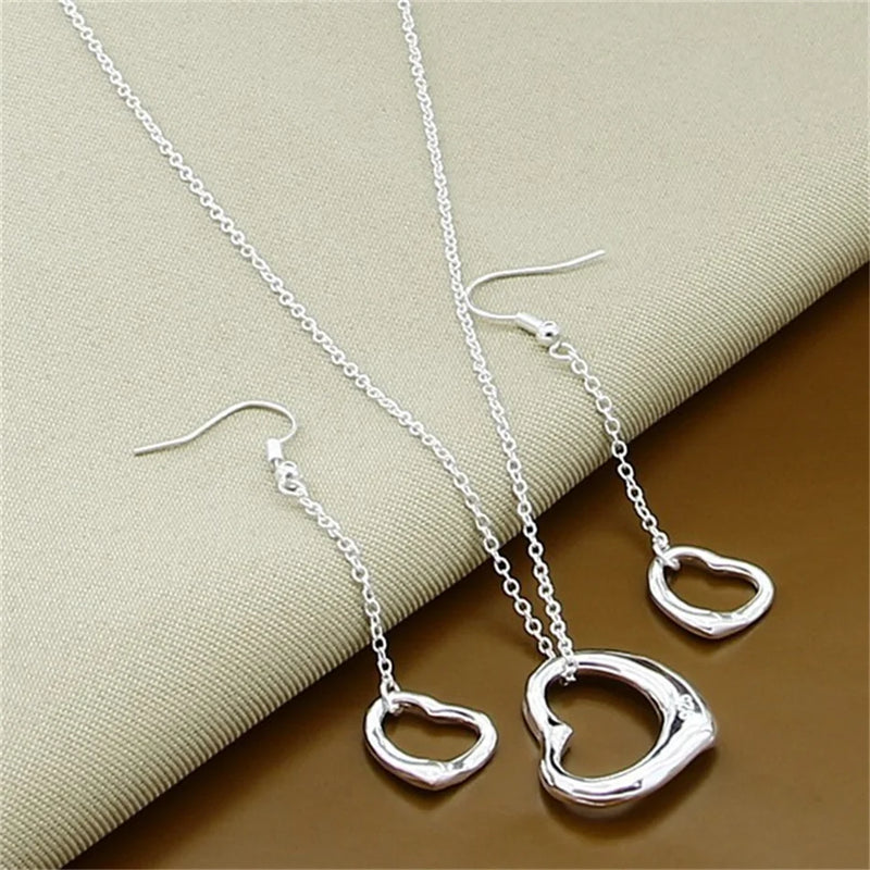 Fine Jewelry Set 925 Sterling Silver Sideways Snake Chain Bracelet Necklace Sets For Women Men Fashion Charm Jewelry Gift