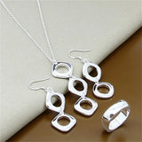 Fine Jewelry Set 925 Sterling Silver Sideways Snake Chain Bracelet Necklace Sets For Women Men Fashion Charm Jewelry Gift