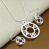Fine Jewelry Set 925 Sterling Silver Sideways Snake Chain Bracelet Necklace Sets For Women Men Fashion Charm Jewelry Gift
