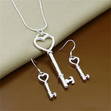 Fine Jewelry Set 925 Sterling Silver Sideways Snake Chain Bracelet Necklace Sets For Women Men Fashion Charm Jewelry Gift