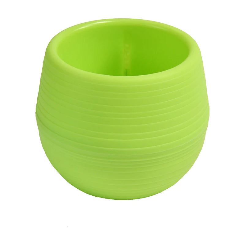 Creative Eco-friendly Colourful Mini Round Plastic Plant Flower Pot Garden Home Office Decor Planter Flower Pots
