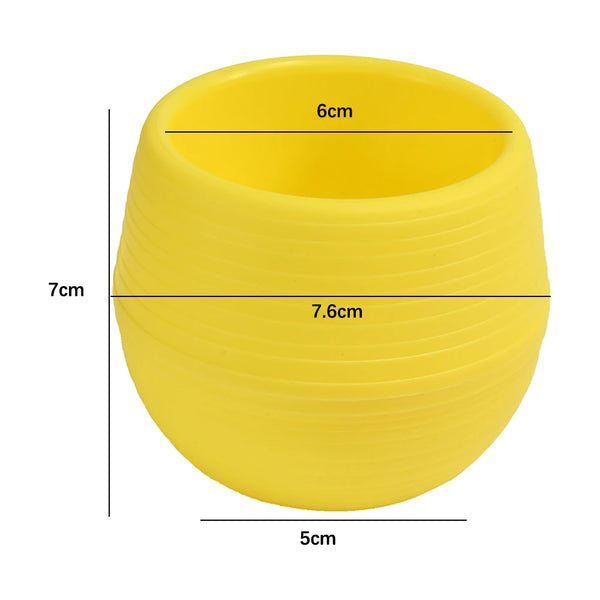 Creative Eco-friendly Colourful Mini Round Plastic Plant Flower Pot Garden Home Office Decor Planter Flower Pots