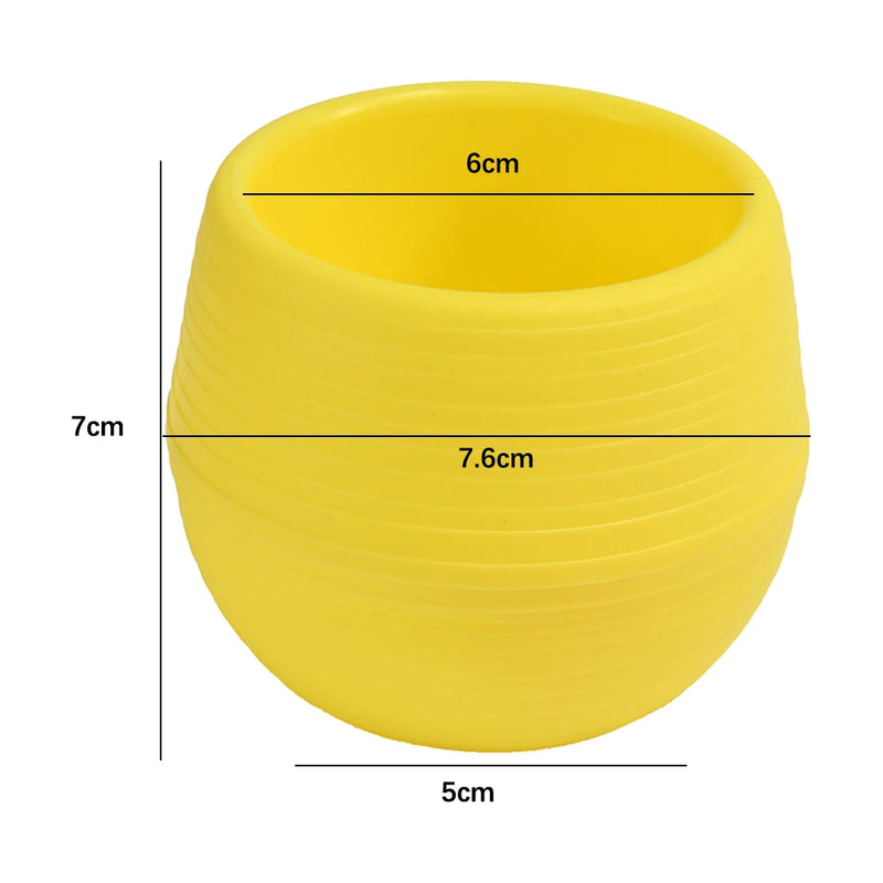 Creative Eco-friendly Colourful Mini Round Plastic Plant Flower Pot Garden Home Office Decor Planter Flower Pots