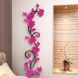 Fast 3D Romantic Rose Flower Wall Sticker Removable Home decor Decal Room Vinyl