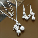 Fine Jewelry Set 925 Sterling Silver Sideways Snake Chain Bracelet Necklace Sets For Women Men Fashion Charm Jewelry Gift