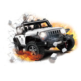 3D Supercross Vehicle Wall Stickers Wild jeep Broken Wall Poster Wall Art Car Decal Kids Room Decoration murals Boys Favors