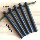 5PC Stainless Steel Outdoor Survival Camping Scraper Flint Bottle Opener Tools Black and Silver Fire Starter Lighter Camping