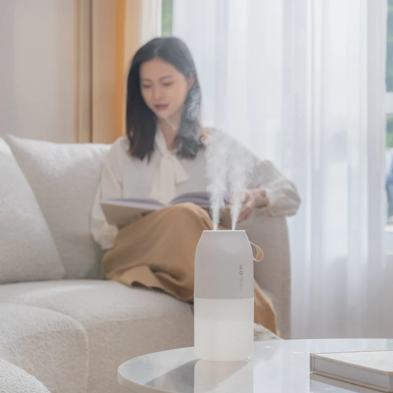 USB Rechargeable Portable Double Mist Air Humidifier 300ml Cold Mist Diffuser 2000mAh Car Air Purifier USB Mini Air Freshener