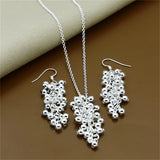 Fine Jewelry Set 925 Sterling Silver Sideways Snake Chain Bracelet Necklace Sets For Women Men Fashion Charm Jewelry Gift