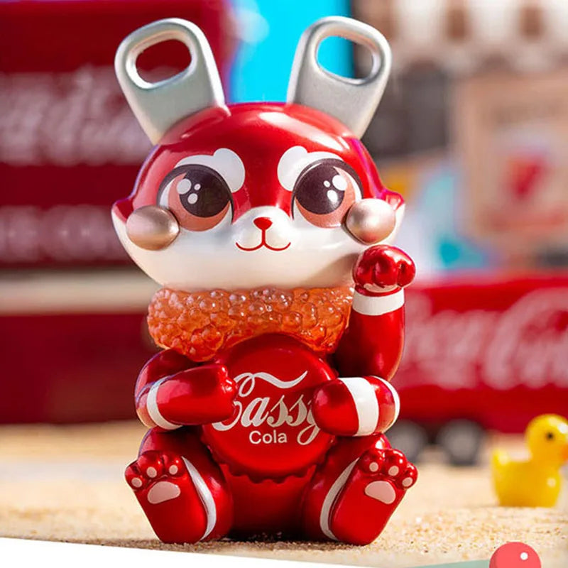 Anime New Cassy Cat Drinks Series Mystery Box Anime Original Figure Collection Model Desktop Ornaments Doll Toys