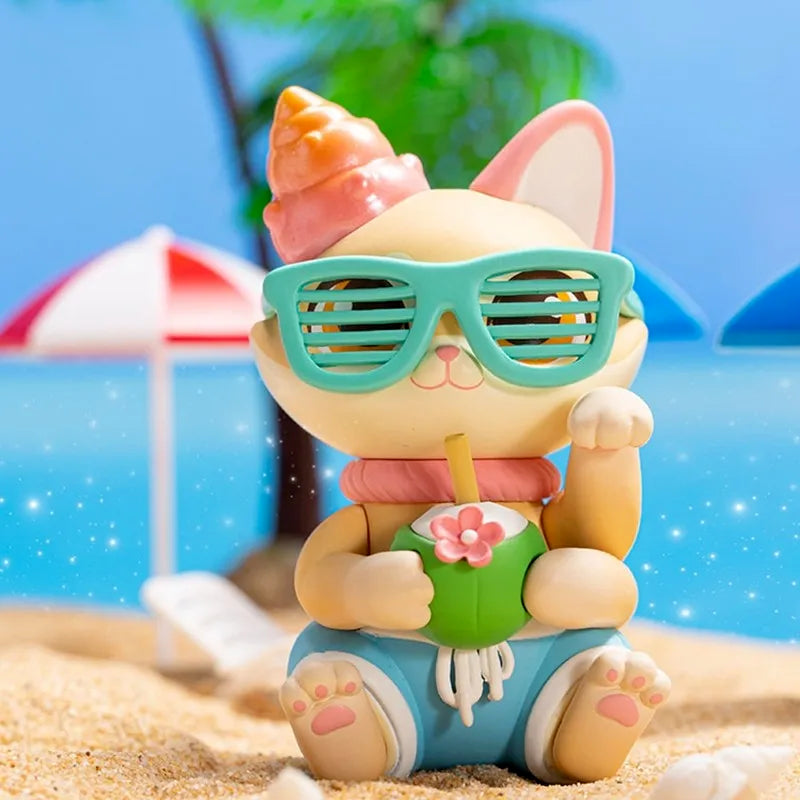 Anime New Cassy Cat Drinks Series Mystery Box Anime Original Figure Collection Model Desktop Ornaments Doll Toys