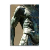 Black and White Man Lady Muscle Sculpture Canvas Painting Nude Posters and Prints Wall Art Pictures for Living Room Home Decor