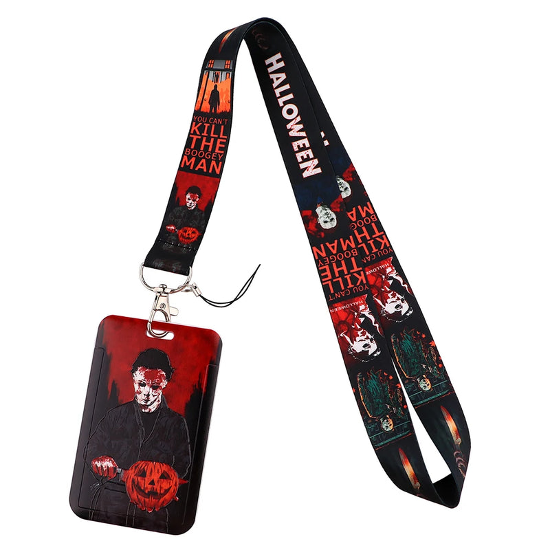 Killer Halloween Horror Movie Lanyard for Keychain ID Card Cover Passport Student Phone USB Badge Holder