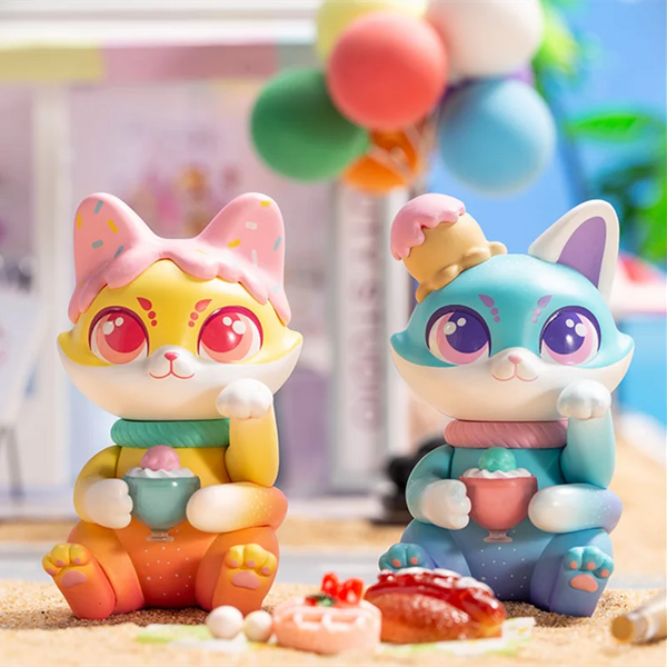 Anime New Cassy Cat Drinks Series Mystery Box Anime Original Figure Collection Model Desktop Ornaments Doll Toys