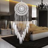 Feather Dream Catcher Indian Style Wall Hanging Wind Chimes For Car Ornaments Room Decor with Rattan Bead Dreamcatchers