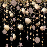 Christmas Decorations for Home Paper Star Dot Garland Flash Banner DIY Birthday Wedding Baby Shower Curtain 2022 Navidad Decor