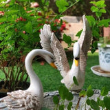 Resin Swan Ornament Creative Micro Landscape Rockery Furnishings for Outdoor Garden Courtyard Decoration In Stock