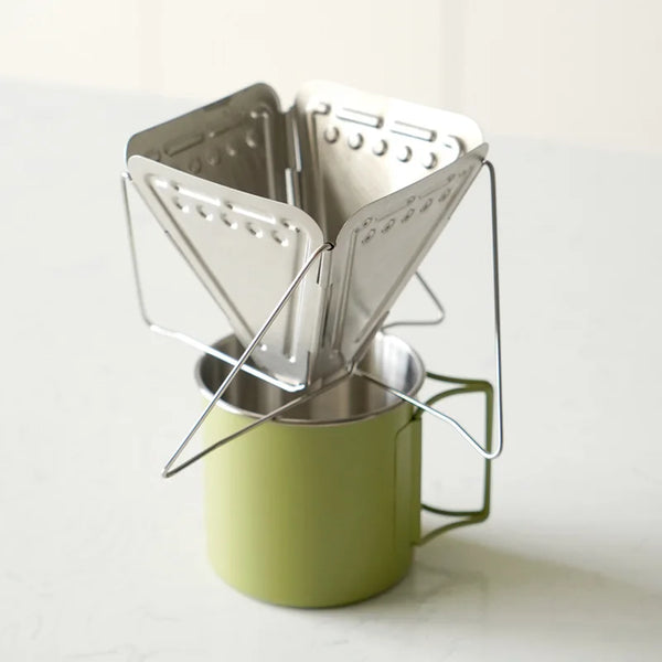 304 stainless steel coffee drip rack outdoor camping portable filter cup foldable filter mini handwash accessories