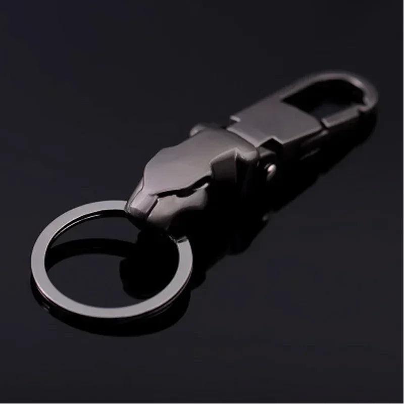 Zinc Alloy Auto Keychain Key Holder Keyring Fob Men Leopard Head Waist Hanging Charm Key chain for Jaguar F-pace XJ XE XF S147