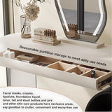 Makeup Vanity - Modern Vanity Table with Mirror & 3 Drawers, Multi-Function Vanity Set with Includes Makeup Stool