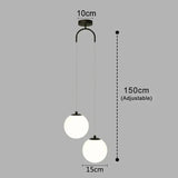 Modern Long Dining Room Chandeliers Glass Ball Lampshade Light Over The Table Kitchen Office Pendant Lamp Home Decor Luminaires