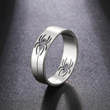Skyrim Stainless Steel Spider Ring for Men Women 6MM Wide Finger Rings 2025 Hip Hop Punk Jewelry Birthday Gift for Lover Friend