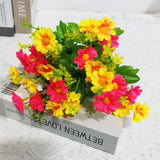 1 Bundle Artificial Flowers Outdoor UV Resistant Shrubs Plants Fake Flower Greenery for Office Kitchen Wedding Garden Decor