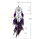 Feather Dream Catcher Indian Style Wall Hanging Wind Chimes For Car Ornaments Room Decor with Rattan Bead Dreamcatchers