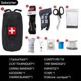 10 Pieces Outdoor Survival Tactical Camping First Aid Equipment Field Emergency Suit Battlefield Should Backpack