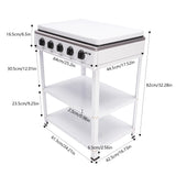 4/5 Burners Independent Control Natural Gas Stove Removable Propane Gas Stove with Cover for Outdoor Camping RV Travel