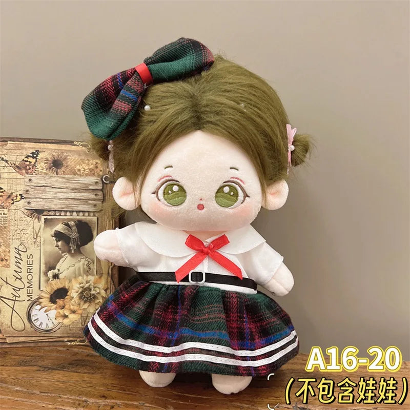Doll Clothes For 20cm Idol Cotton Doll Outfit Accessories Bunny Onesie Jk Uniform Skirt Clothes DIY Collection Gift Without Doll