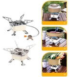 Portable Camping Stove Mini Heater Gas Stove Cookware Foldable Outdoor Gas Burner Barbecue Camping Equipment Camping Furnace