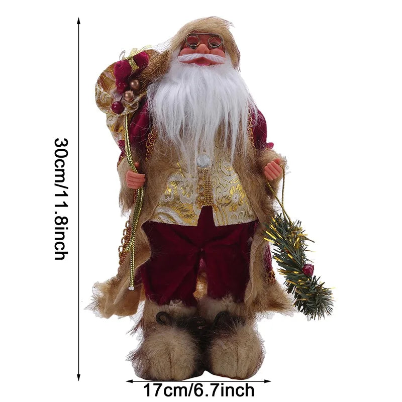 New Year 2025 Christmas Decorations For Home Height 30Cm 45Cm Santa Claus Doll Children'S Gifts Window Ornaments Navidad