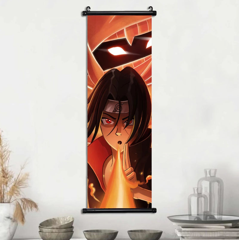 Akatsuki Hot Japanese Anime Poster Scroll Canvas Wall Hanging Painting Home Decor Itachi  Art Room Decoration Kid Gift Didara