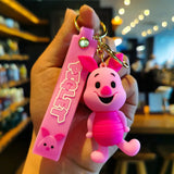 Disney Winnie Piglet Tigger Keychains Cute Cartoon Baby Boy Girl Figure Keyring Kawaii Minnie Key Chain Model Kid Toy Children G