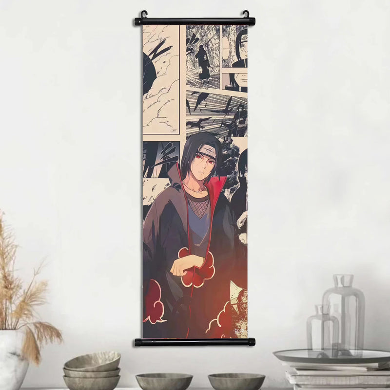 Akatsuki Hot Japanese Anime Poster Scroll Canvas Wall Hanging Painting Home Decor Itachi  Art Room Decoration Kid Gift Didara