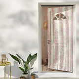Bamboo Wood Beaded Curtain Wear Resistance Doorway Bead String Curtain Easy To Store for Wall Decoration/Room Divider