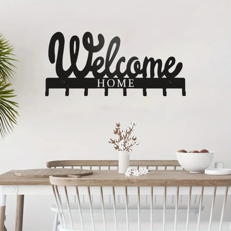 Multifunctional Iron Wall Hanging Cute Cat Key Rack Festive Atmosphere Cat Wall Rack Hook Household Key Coat Hanger Hook